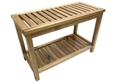 Exquisite Acacia Wood Bath Bench KD - Two-Tier Water-Resistant Spa Organizer